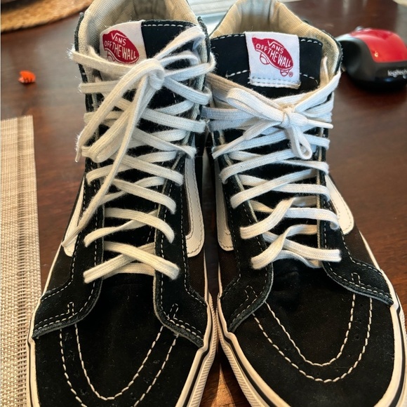 VANS UNISEX men’s:6.5 women’s: 8 SK8 sneaker Black and white “off the wall” - Picture 2 of 10